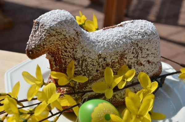 עוגת מתכון כבש חג הפסחא ענפי אביב