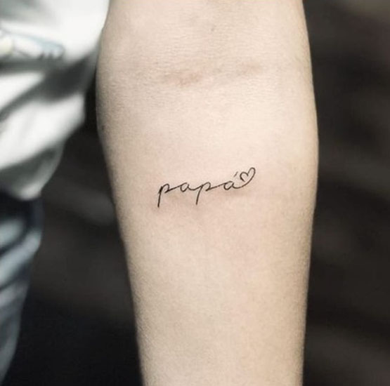 Memorabile P Spelling Tattoo