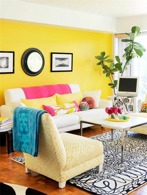 צבעי פנטון צבע סלון בצבע צהוב