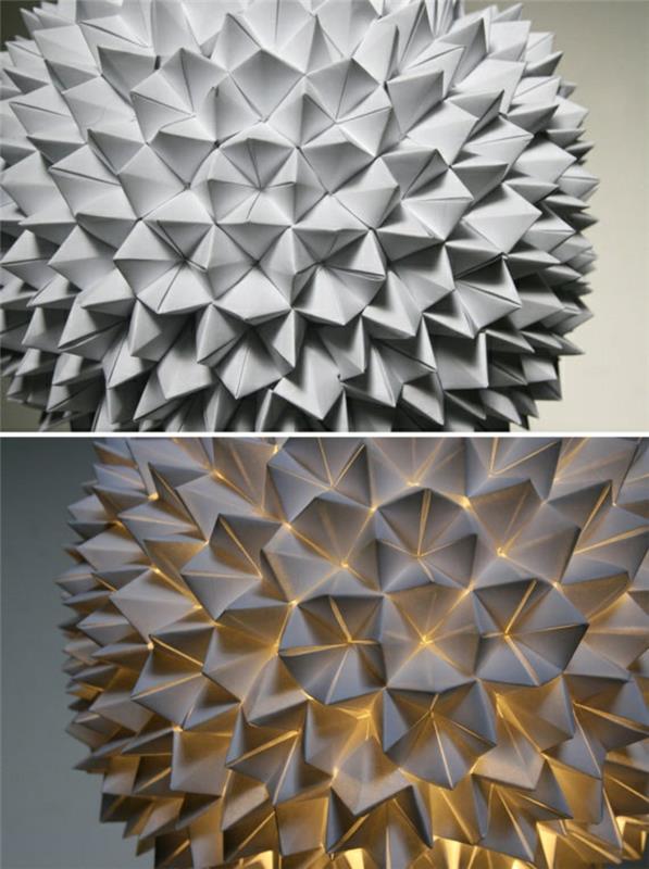 מנורות נייר עיצוב מנורה תלויה בעיצוב אוריגמי