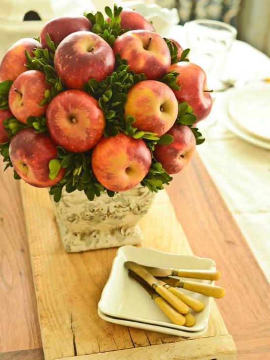 תפוחים סידור סתיו קישוט שולחן