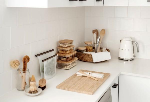 מטבח ללא פלסטיק בר קיימא עיצוב מטבח כלי מטבח עץ