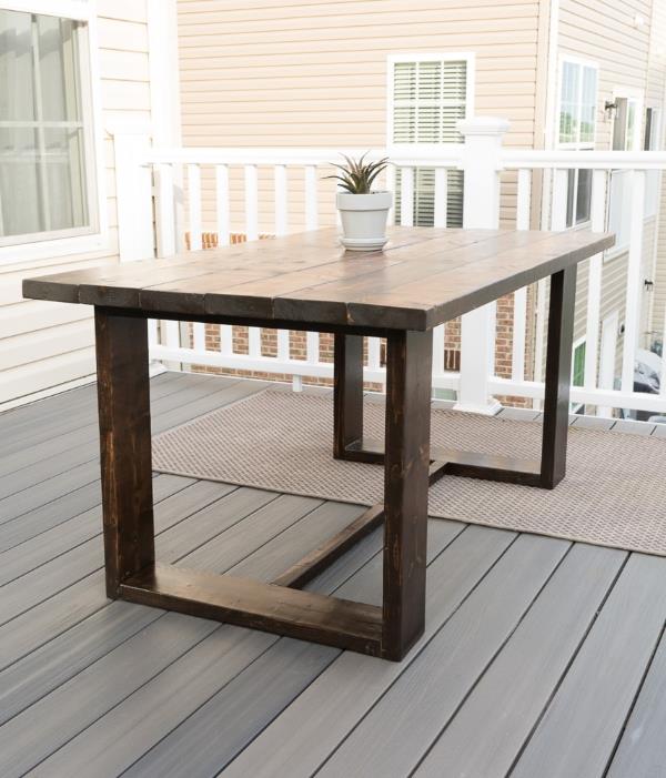 שולחן עץ מרובע שולחן מודרני בנה בעצמך