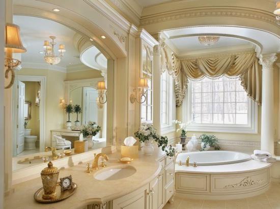 חדר אמבטיה רומנטי בסגנון הבארוק