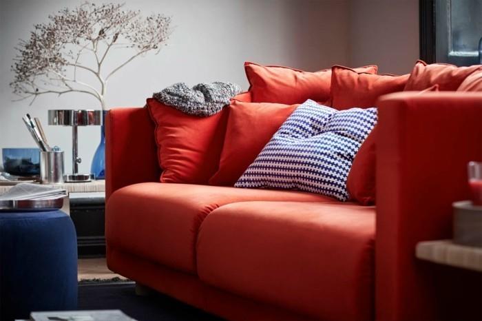 ספה מקטיפה אדומה כריות לזרוק איקאה קולקציית קולקציית 2017