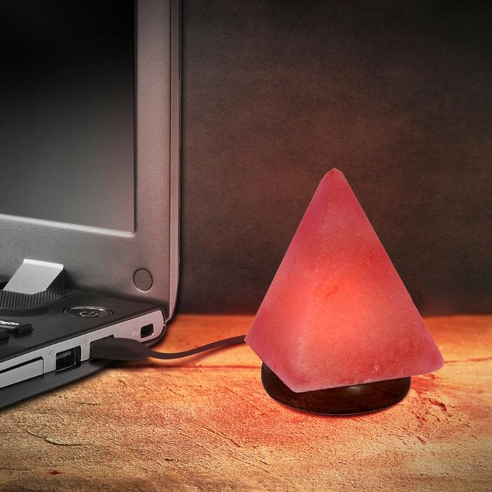מנורת קריסטל מלח himalaya מלח מחשבון אפקט בריא מחשב מנורת פירמידה