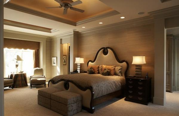 ריהוט חדר שינה מיטה זוגית צבעים ניטרליים מיטה זוגית כורסה עות'מאנית