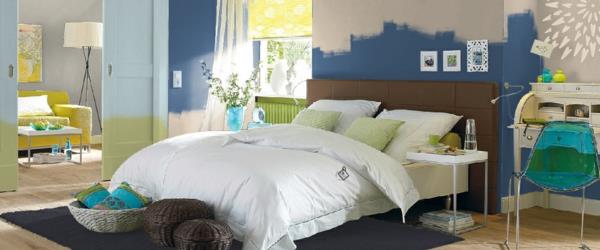 קירות חדר שינה ציור רעיונות עיצוב צבעים צבעי קיר