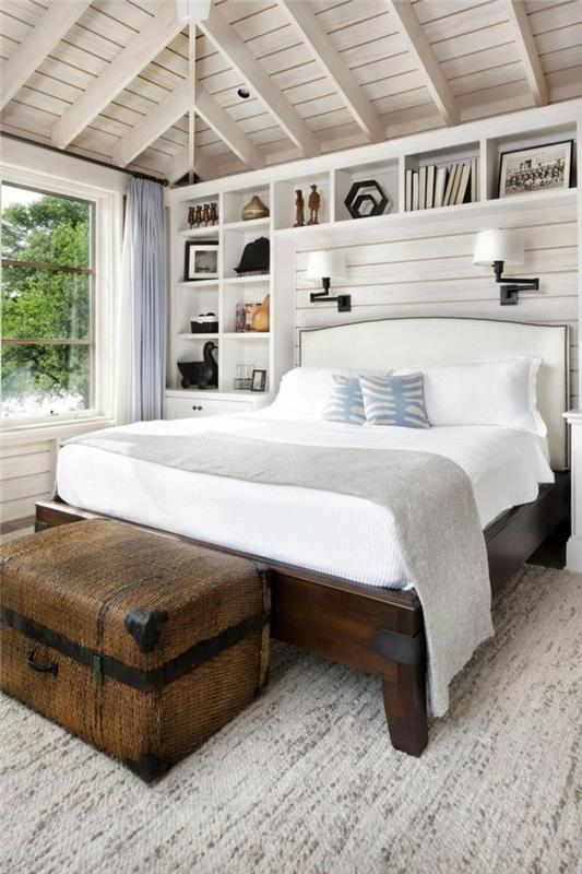 ריהוט לחדר שינה ריהוט ריהוט בסגנון קולוניאלי מיטת חזה ישנה מעץ מלא