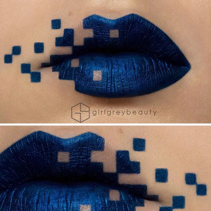 טיפים לאיפור אנדריאה קנה השפתיים פאזל כחול