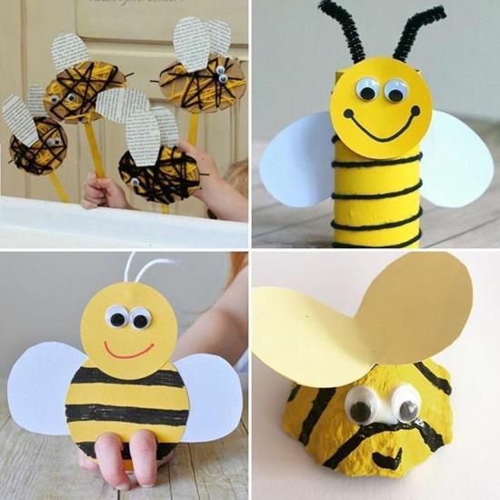 דבורי נייר מהירות מתעסקות עם ילדים