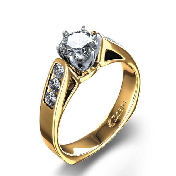 טבעת אירוסין יפהפייה יהלום מזהב