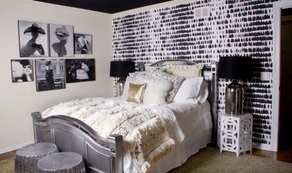 תמונות בשחור לבן חדר שינה אקלקטי לילדות