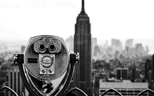 צילום שחור ולבן ניו יורק פנורמה רטרו