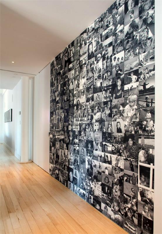 רעיונות לריהוט מסדרון בצבע שחור -לבן בצילום
