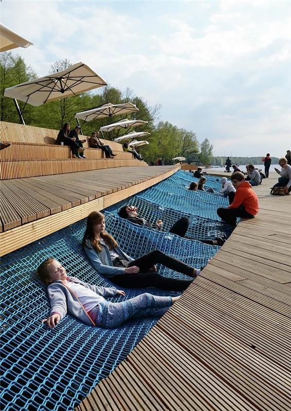 ספסלים עיצוב מחדש של אגם פפרוקני