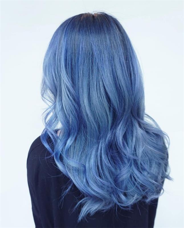 תסרוקות קיץ שיער כחול 2017