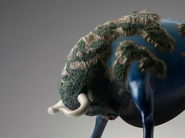 פסלי בעלי חיים סוריאליסטיים רעיונות אמן עיצוב שור