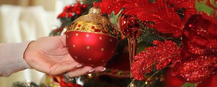 עץ חג המולד לקשט רעיונות דקו קישוטי חג המולד כדור אדום