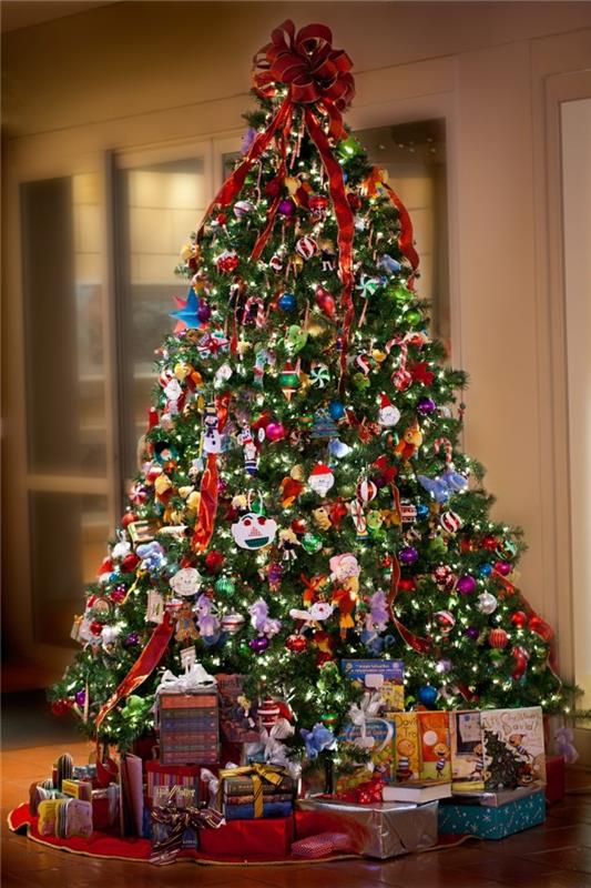 עץ חג המולד מקשט רעיונות דקו קישוטי חג המולד עמוסים מדי