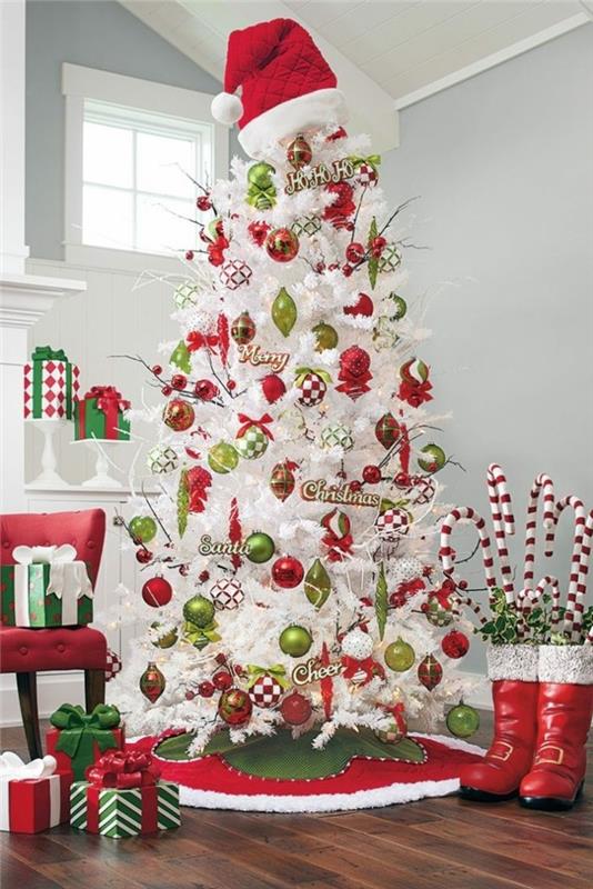 עץ אשוח לקשט רעיונות קישוטי חג המולד סנטה קלאוס