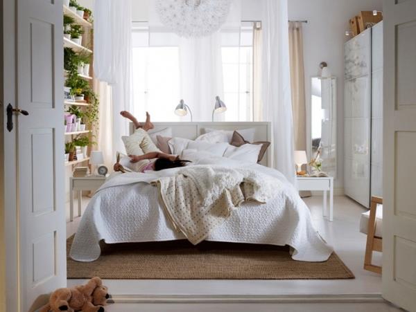 שטיח סיסאל חדר נוער כיסוי מיטה מרופד בלבן