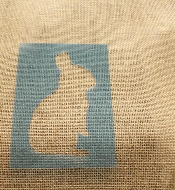 ארנב שולחן ארנב חג הפסחא מודפס עם בד קנבוס