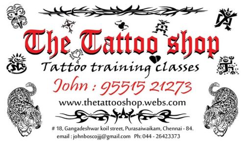 Il negozio di tatuaggi a Chennai