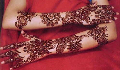 Diseños de novia bengalí Mehndi