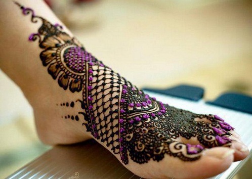 Khaleeji Mehndi Design per il piede