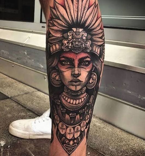 Mejores diseños de tatuajes aztecas 6
