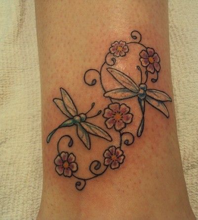 Tatuaggio Fiore Libellula