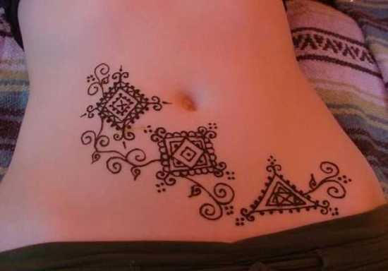 Diseños Cool Belly Mehndi