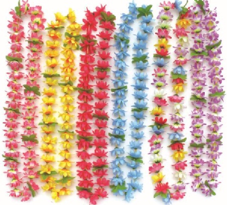 Collares de flores hawaianas
