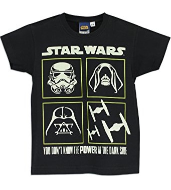 Camiseta Star Wars que brilla intensamente en la oscuridad