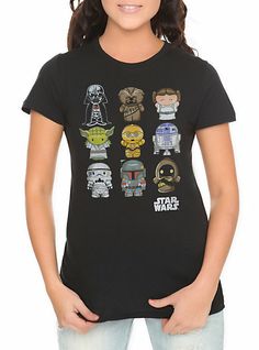 Camiseta de Chibi Characters Star Wars para mujer