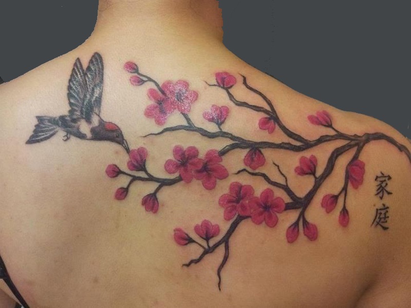 Bellissimi tatuaggi di ciliegie per ragazze