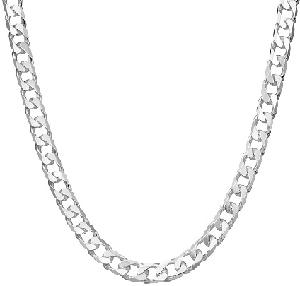 Design della collana da uomo in argento con cordolo