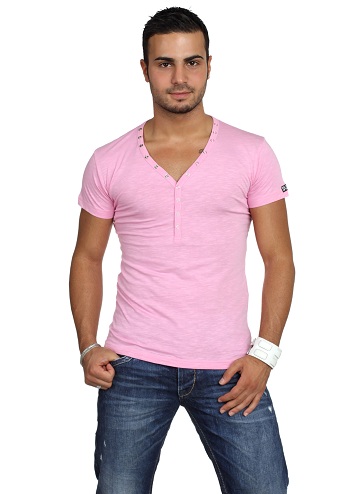 T-shirt rosa con grafica abbagliante