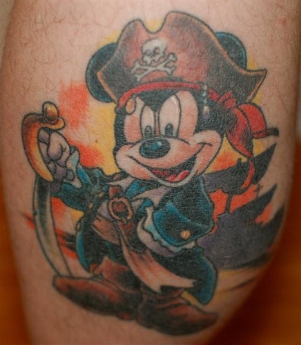 Diseño de tatuajes de piratas inspirados en Disney