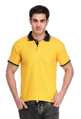 Camiseta amarilla distintiva para hombre