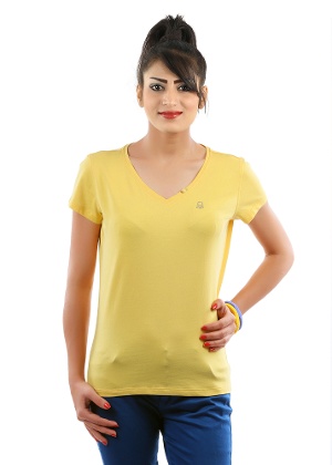 Gracious camisetas amarillas para mujer