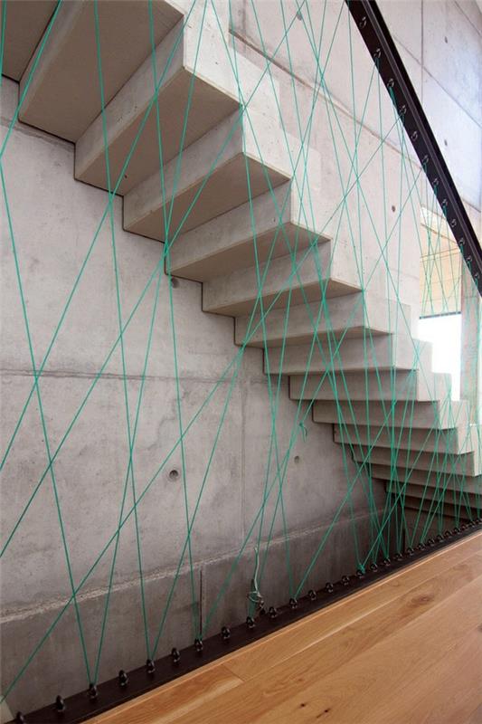 עיצוב מדרגות מעקות הגנה מודרניים ירוק