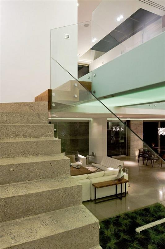 מדרגות עיצוב אבן טבעית וספה מזכוכית רעיונות חיים דקו רעיונות שולחן