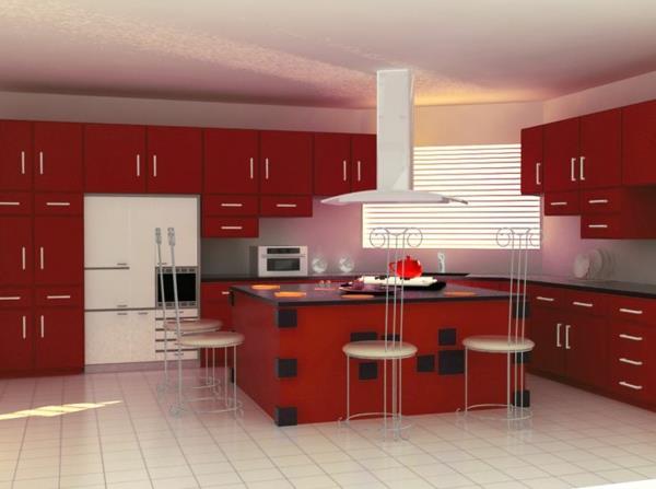 מודול עיצוב ריהוט מטבח רעיונות מטבח חדר אדום גדול