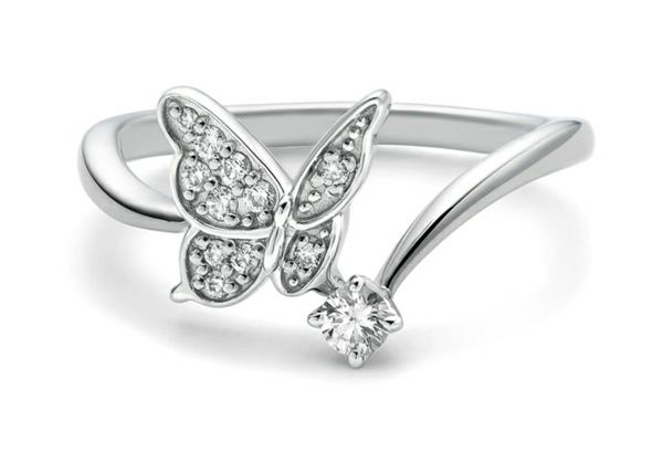טבעות אירוסין טבעת הצעת נישואין טבעת יהלום פרפר אירוסין