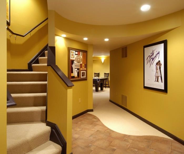 צבעי קיר 2016 זהב צבע טרנד זהב אוקר עיצוב מסדרון מנורות תקרה שקועות