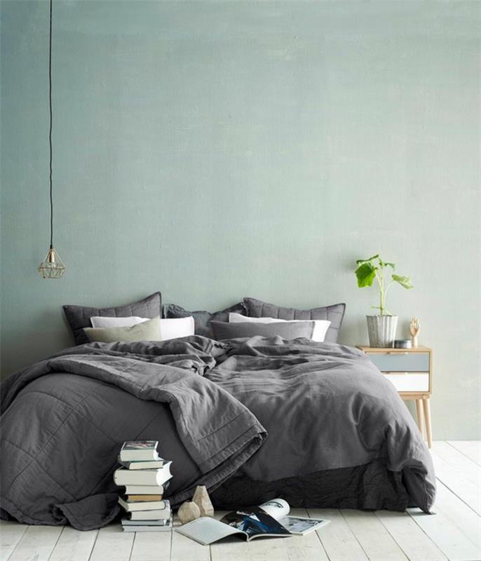 צבעי קיר חדר שינה 2016 צבעי טרנד צבעי פסטל תכלת כחול-ירוק