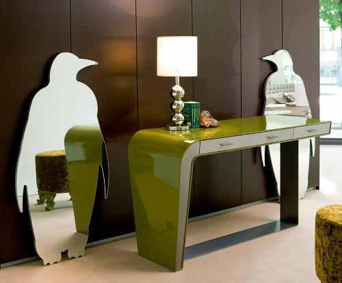 עיצוב מראה קיר עיצוב צורת פינגווין creazioni מצחיק