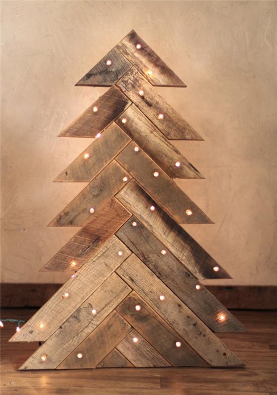 עץ חג המולד מלאכותי מלאכת עץ חג המולד מבחן דרך קיר מדבקת קיר ציור עם פרקט